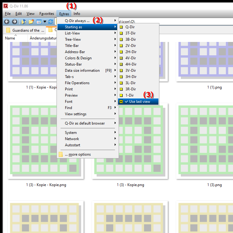 How do I save the current view when exiting File Explorer Q